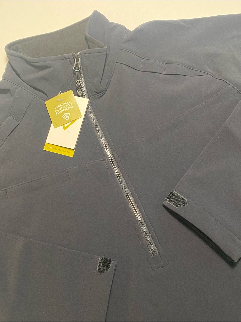 First Tactical Softshell Pullover Men L Fleece Lined 1/2 Zip PPE Jacket